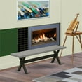 thumbnail image 2 of Pemberly Row Contemporary X-Style 15x60" Wood Dining Bench in Black/Gray, 2 of 5