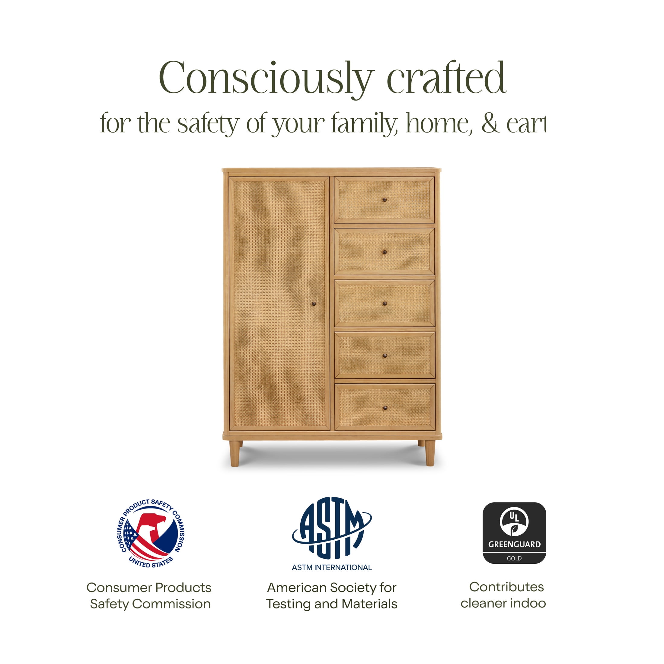 Namesake Marin with Cane Assembled Chifforobe