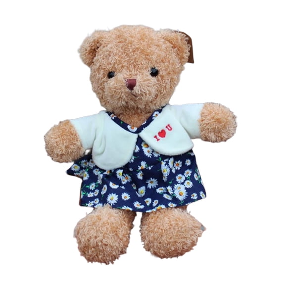 Valentine's Day Couple Bears Plush Toy Pair Set Matching Outfits Stuffed Animals Romantic Gift for Couples His and Hers Dolls for Sweet Moments