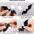 thumbnail image 5 of 12/64/72/10 Bat Wall Decoration, Halloween Bat Decoration 3D Bat Wall Decoration Realistic PVC Bat Stickers Suitable for Outdoor DIY Home Decoration Party Supplies, 5 of 8