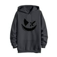 thumbnail image 4 of CQONEPT Men's Hoodies Drawstring Pullover Tops Fleece Lined Sweatshirts Fall Fashion Hooded with Pockets Dark Gray 2XL, 4 of 5