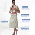 thumbnail image 3 of Colevkie 2 Pieces Bath Wrap Set for Men Bath Towel & Shower Skirt Soft Adjustable Beach Towel Bath Skirt with Pocket Home Use Bathroom Sauna Printed Rhombic Plaid Pattern, 3 of 7