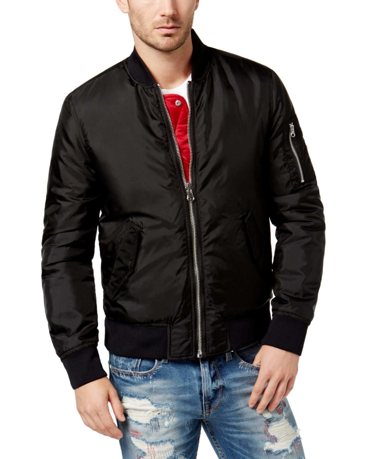 GUESS - Guess Mens Small Reversible Flight/Bomber Jacket - Walmart.com ...