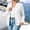 White, variant on Womens Bomber Jacket with Pockets- Lightweight Long Sleeve Casual Zip Up Track Jackets Fall Outwear White Size L