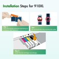 thumbnail image 4 of Cartuchos de tinta inkalfa 910XL negro y color, pack combinado, 4 of 7