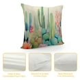 thumbnail image 4 of COMIO  Cactus Throw Pillow Covers Tropical Desert Succulent Plants Bonsai Pillowcases Decorative Square Cushion Cover for Home Sofa Live Room (Desert Succulent), 4 of 5