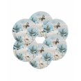 thumbnail image 7 of 15 Inch Round Placemats Set of 6, Spring Floral Non Slip Heat Insulation PP Table Mats, Vintage Tulips Flower Butterfly Retro Wood Blue Washable Place Mats for Kitchen Dining Party Table Decor, 7 of 7