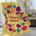 thumbnail image 6 of HongHeng Easter Eggs Throw Blanket, Cute Soft Ligtweight Blanket, Durable Cozy Anti-Pilling Flannel Fleece Blanket for Baby Kids Girls Gift Home Decor 27x39 in, 6 of 7