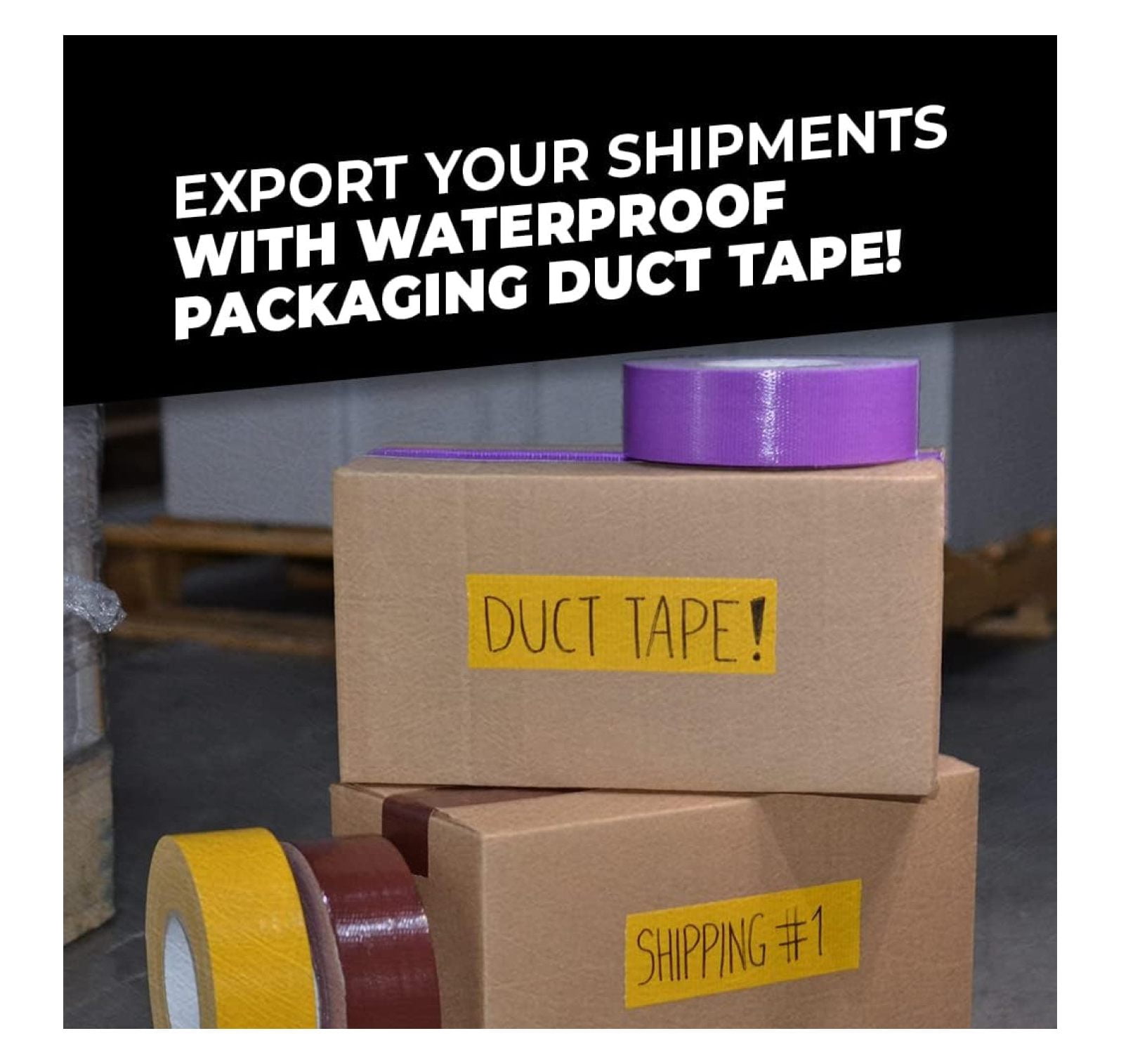 WOD DTC10 Advanced Strength Industrial Grade Brown Duct Tape, 6 inch x 60 ft. Waterproof, UV Resistant For & Home Improvement