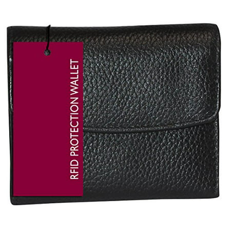 Buxton - Buxton Womens Leather Mini Tri-fold Wallet (Black-RFID ...