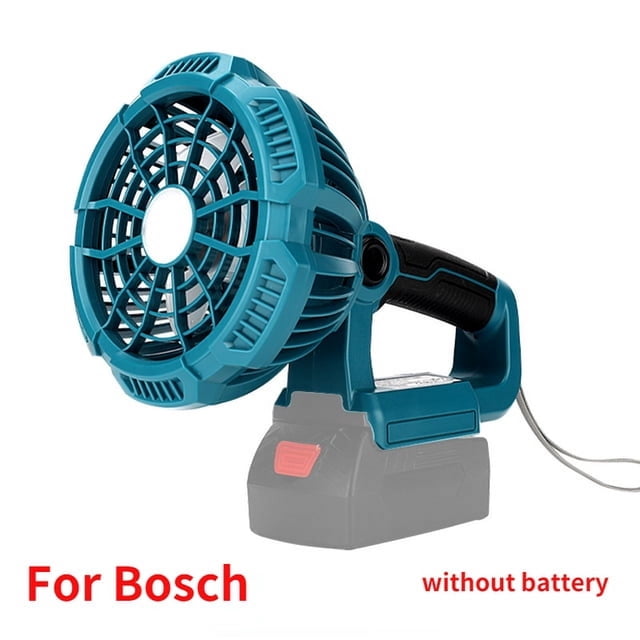 Ventilador multifunción con luz LED de mano sin cable p/ lugar de trabajo, compatible con baterías Makita/Bosch/DeWalt/Milwaukee Li-ion 14.4–18V; recargable USB; ventilador de escritorio p/ acampar