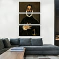 thumbnail image 2 of ARTCANVAS The Nobleman with his Hand on his Chest 1580 Canvas Art Print by El Greco - Size: 60" x 40" (0.75" Deep) (3-Piece), 2 of 9