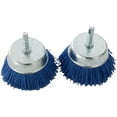 thumbnail image 5 of 3 Inch Abrasive Wire Nylon Cup Brush for Drill,Grit 80 with 1/4" Shank (Pack of 2, Blue), 5 of 7