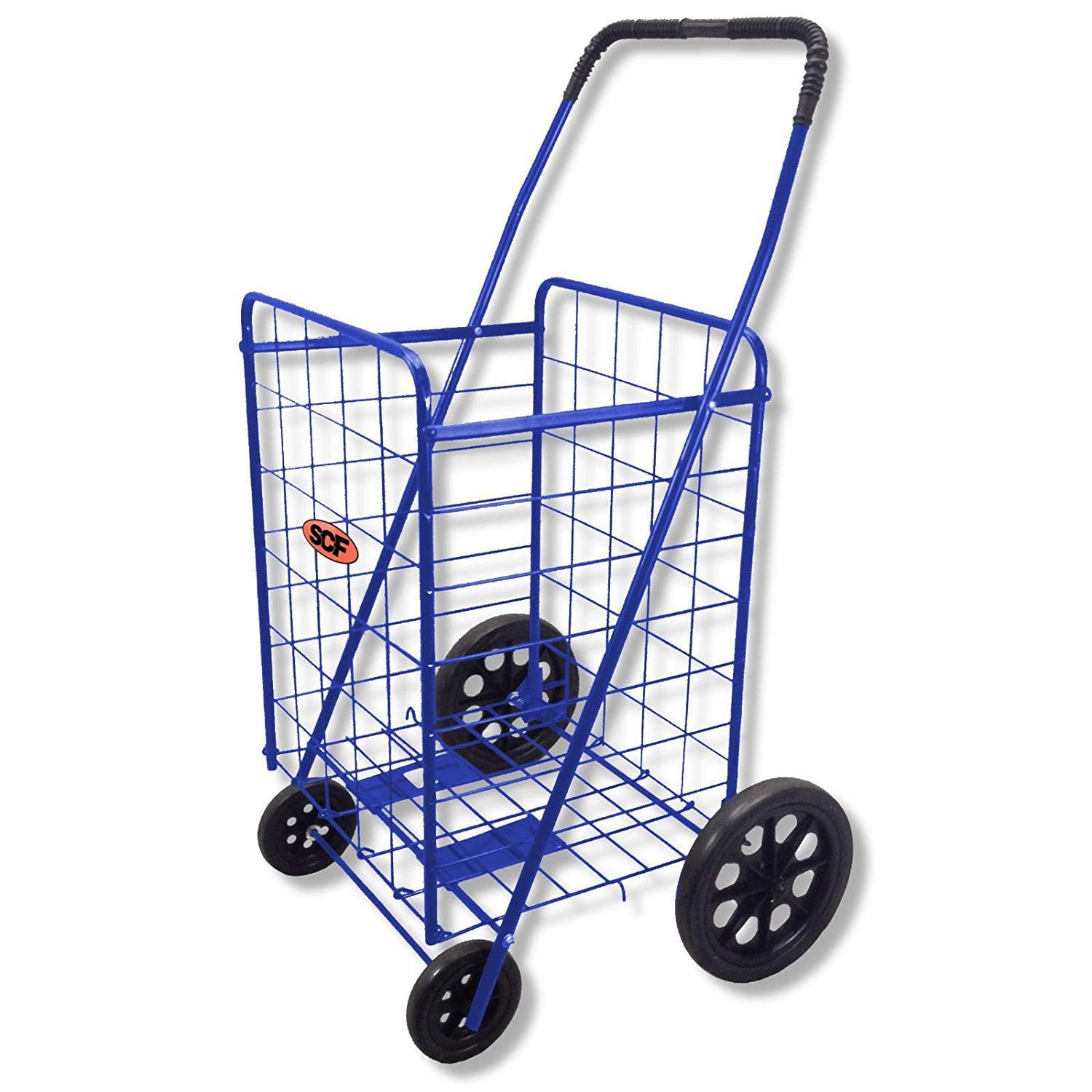 DNSJB Lightweight Shopping Cart Trolley,4 Wheel Wheeled Trailer Large Capacity Foldable 