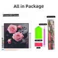 thumbnail image 2 of Roses and Black Stone 5D Diamond Art Painting by Number Kits for Adults DIY Paint with Full Drill Round Diamond Gems Painting Art Craft for Home Wall Decoration 15.8x15.8in, 2 of 7