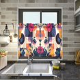 thumbnail image 4 of Yayeee Kitchen Curtains Tier Pair Light Filtering 27"x36" Rod Pocket Short Cafe Window Panel, Flowers Pattern Style, 4 of 7