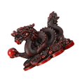 thumbnail image 4 of facefd Treasures Dragon Statue Collection Exquisite for Home Office Red Small, 4 of 9