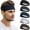 Black+Dark Grey+Royal Blue+Light Grey+Coconut Brown, variant on Beister Sweat Wicking Headbands (5 Pack), Elastic Non Slip Sports Sweatbands for Men & Women, Athletic Workout Bands for Running, Yoga, Gym