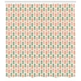 thumbnail image 3 of Vintage Shower Curtain, Colorful Pineapple Silhouettes Pattern on a Beige Background Retro Fruit Design, Fabric Bathroom Set with Hooks, 69W X 75L Inches Long, Multicolor, by Ambesonne, 3 of 3
