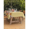thumbnail image 2 of Easter Bunny Outdoor Tablecloth - 54x80 Inch Rectangle Dining Table Cover, Spring Floral Vintage Botanical Rabbits Yellow Waterproof Outdoor Table Cloth with Umbrella Hole & Zipper for Picnic/Patio, 2 of 7