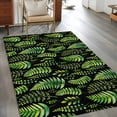 thumbnail image 2 of Spring Leaves Area Rugs 2.7'x5', Washable Small Throw Rugs for Kitchen Bedroom, Pastoral Garden Botanical Black Indoor Outdoor Rug Non-Slip Low Pile Carpet Runner Reversible Floor Mats, 2 of 8