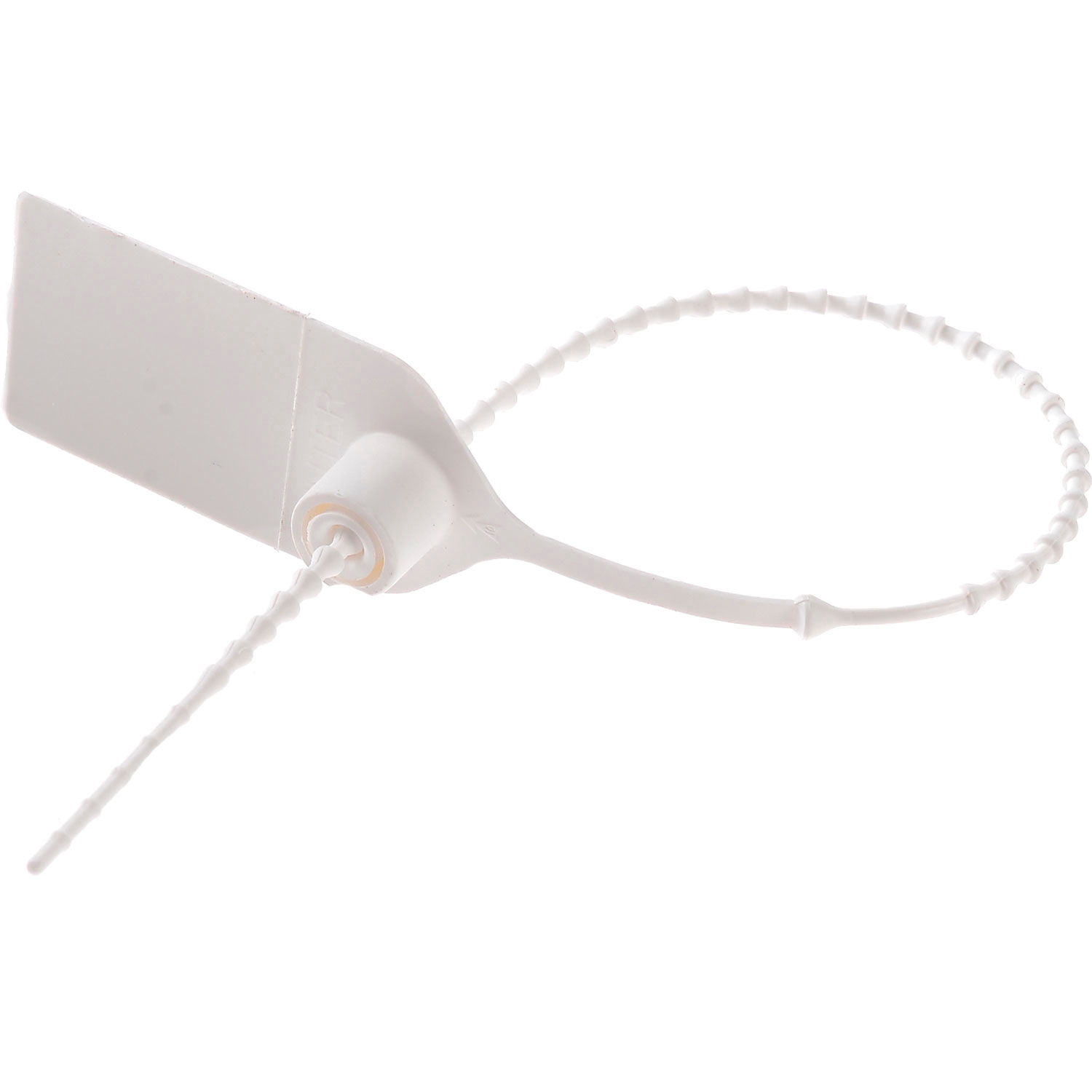 Global Industrial 670483WH Adjustable Extinguisher Tamper Seal, White - 9 in. - Pack of 100
