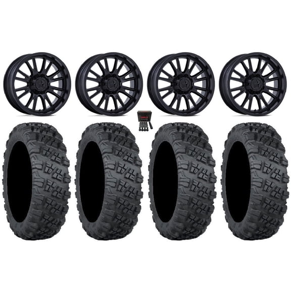 MSA ThunderLips 15" Wheels Black 33" Versa Cross V3 Tires Polaris RZR XP 1000 / PRO XP / Ranger XP 900/1000