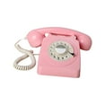 thumbnail image 3 of Vintage Rotary Dial Telephone Corded Desk Telephone Retro Telephone Pink, 3 of 10