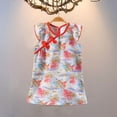 thumbnail image 6 of Afuyipoi Girls Sleeveless Sundress Size 1-12 A-Line Floral Print Button Front Cheongsam Dress for Kids Summer Beach Vacation Multicolor Size 2T, 6 of 6