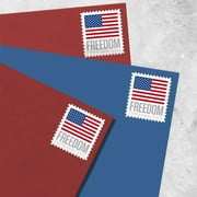 Freedom Flag 2023 USPS Forever Postage Stamp 1 Book of 20 US First Class Postal Patriotic Country America Stripes Stars Old Glory USA Celebration Wedding (20 Stamps)