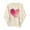 01 Beige, variant on Fewfanhot Women's Clothing Valentines Shirts Women Plaid Love Heart Valentine's Sweatshirts Blouse Tops