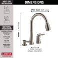 thumbnail image 5 of Masco Of Indiana 16970-SSSD-DST Single Handle Pull-Down Kitchen Faucet with Soap Dispenser, 5 of 5