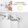thumbnail image 2 of No Hook Shower Curtain with Snap in Liner, Farm Bunny Easter Egg White Plank Waterproof Bath Curtain Double Layers with See Through Top Window, Sheep Meadow Floral Hotel Shower Curtains 72x84in, 2 of 9