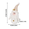 thumbnail image 6 of Christmas Santa Snowman Plush Figures Holiday Table Decor, Festive Character Ornament for Winter Season, 10in Cute Stuffed Mascot for Family, New Year Gift, 6 of 7