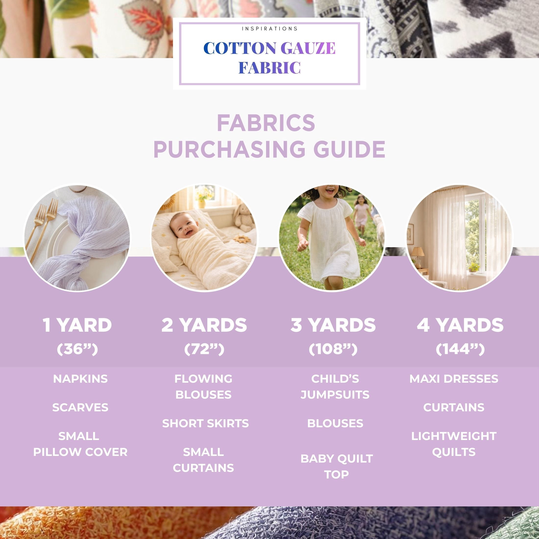 Hello Hobby 48” x 72” 100% Cotton Cotton Gauze 2 Yard Precut Fabric, Olive, 48" Wide for Sewing & Crafting