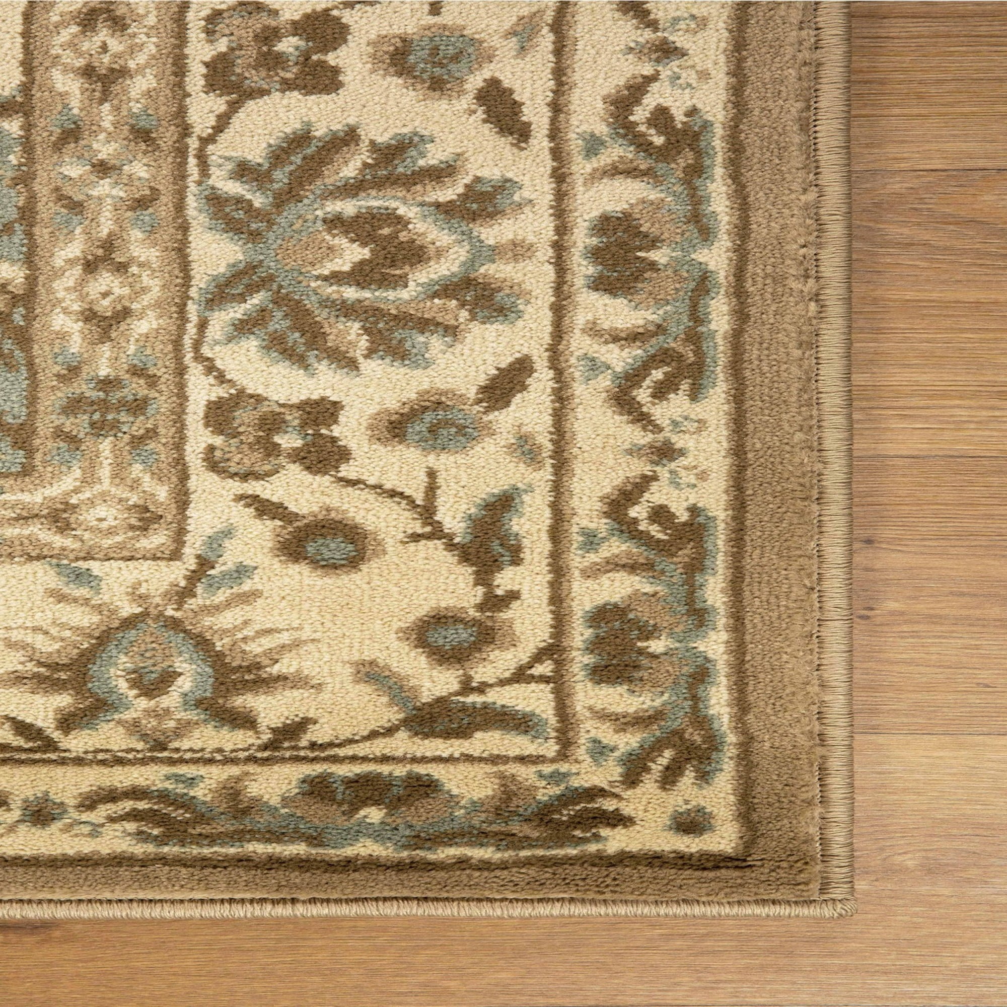 Superior Palmyra Floral Classic Indoor Area Rug, Beige, 5' x 8'