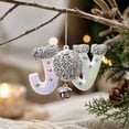 thumbnail image 2 of JOY Letter Christmas Ornaments, Glitter Bell Hanging Decorations, Xmas Tree Pendant for Holiday Home Party Decor, 2 of 7