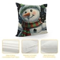 thumbnail image 4 of Orinice Snowman Graphic Decorative Cushion Throw Pillow Cover Winter Soft and Durable 1PC 12x12in, 4 of 5