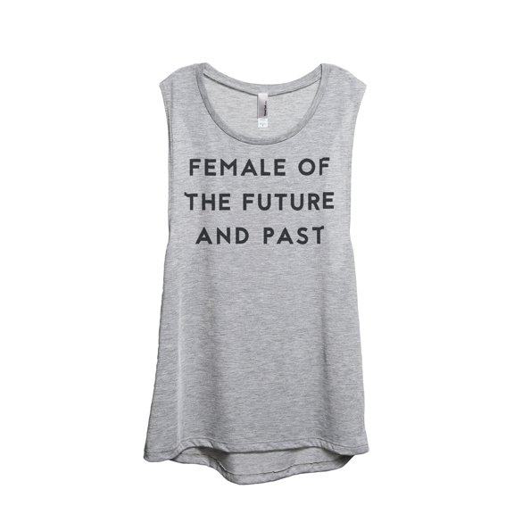 Thread Tank Future Is Female Women's Sleeveless Muscle Tank Top Sport Grey Small