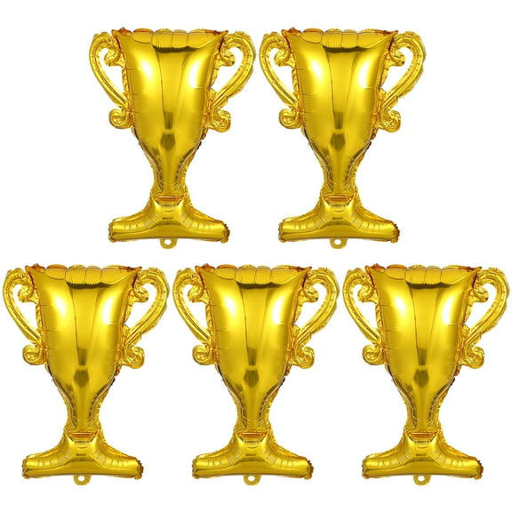 IDEANATEGRATE Awards Balloons Foil Balloon Trophy Golden 5Pcs 23.6x17.7x3.9in