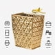 thumbnail image 5 of Cubo de basura RXLVCKY cuadrado de cerámica dorada para cocina y baño, 5 of 7