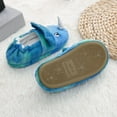 thumbnail image 4 of WhouRiu Little Boy's Slippers Fleece Lined Warm Cartoon Slip On Shoes Kids Soft Comfy Indoor Outdoor Winter Slippers Blue Little Child11.5, 4 of 6