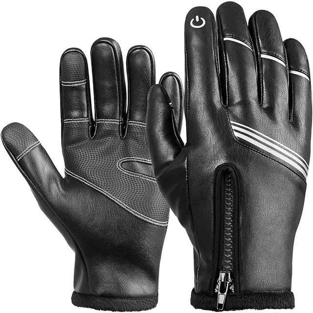Gants d'Hiver pour Hommes Femmes Écran Tactile Gants Imperméables Gants en Polaire Chaude pour Conduite Cyclisme Randonnée