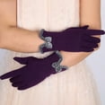 thumbnail image 2 of Limei Attractive Women Gloves Solid Color for Riding Bow-knot, 2 of 7