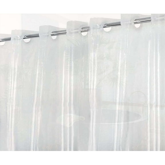 No Hooks Needed Waterproof Shower Curtain Liner PEVA 71" x 74" Hookless for Bathroom clear Shower Curtains