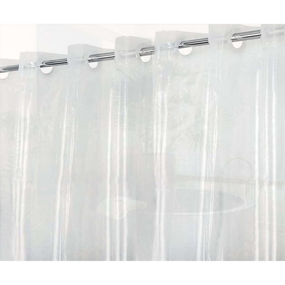 Waterproof PEVA Hookless Shower Curtain Liner No Hooks Need Shower Liner for Bathroom,Standard Size 72''x78'', Clear No Hook Needed