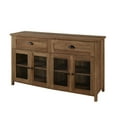 thumbnail image 4 of Farmhouse 2-Drawer 4 Glass Door TV Stand for TVs up to 58 Inches in Rustic Oak, 4 of 8