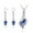 Royal Blue, variant on Xinyolin 2Pcs/Set Exquisite Workmanship Noble Necklace Earrings Set - Beautiful Shining Faux Crystal Pendant Necklace Hook Earrings Jewelry Accessory