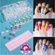 thumbnail image 2 of Kit de uñas postizas Teenitor con puntas acrílicas transparentes tipo coffin, 2 of 7