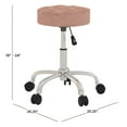 thumbnail image 6 of Hillsdale Furniture Nora Tufted Backless Adjustable Metal Vanity/Office Stool, Dusty Pink Velvet, 6 of 9